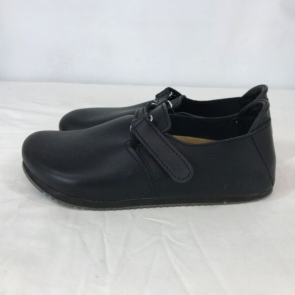BIRKENSTOCK ~SZ 40~ BLACK LINZ SLIP ON PROFESSIONAL MEDICAL CLOGS SHOE W/ STRAPS - Picture 4 of 7